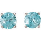 Round 4-Prong Stud Earrings