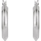 Knife-Edge Tube Hoop Earrings
