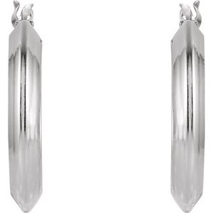 Knife-Edge Tube Hoop Earrings