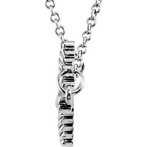 Rope Sideways Cross Necklace or Center