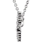 Rope Sideways Cross Necklace or Center