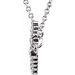 Rope Sideways Cross Necklace or Center