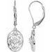 Granulated Filigree Lever Back Earrings