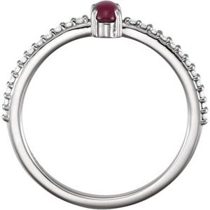 Accented Cabochon Ring