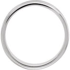 Grooved Comfort-Fit Half Round Band