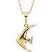 Accented Angel Fish Necklace