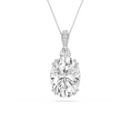 24 ctw Oval LGD Double Prong Pendant - 18 Inches - Signature Collection