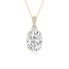 24 ctw Oval LGD Double Prong Pendant - 18 Inches - Signature Collection