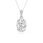 24 ctw Oval LGD Double Prong Pendant - 18 Inches - Signature Collection