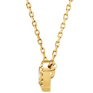 Beaded Bezel-Set Necklace