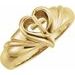 Heart & Cross Ring