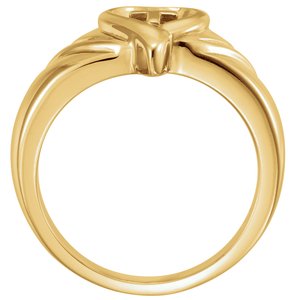 Heart & Cross Ring