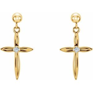 Cross & Ball Earrings