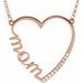 "Mom" Heart Necklace or Center