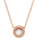 Beaded Bezel-Set Necklace