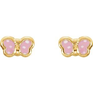 Youth Enamel Butterfly Earrings