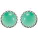 Round Cabochon Crown Earrings
