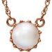 Solitaire Pearl Crown Necklace or Center