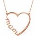 "Mom" Heart Necklace or Center