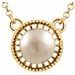 Milgrain Bezel-Set Birthstone Necklace