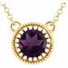Milgrain Bezel-Set Birthstone Necklace