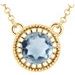 Milgrain Bezel-Set Birthstone Necklace