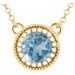 Milgrain Bezel-Set Birthstone Necklace