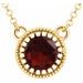 Milgrain Bezel-Set Birthstone Necklace
