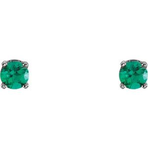 Round 4-Prong Youth Birthstone Stud Earrings