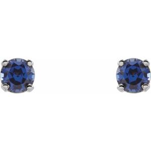 Round 4-Prong Youth Birthstone Stud Earrings