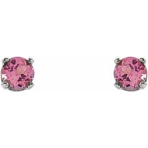 Round 4-Prong Youth Birthstone Stud Earrings