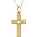 Youth Pierced Heart Cross Necklace or Pendant