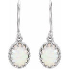 Cabochon Crown Earrings