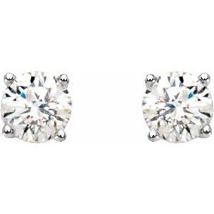 Round 4-Prong Stud Earrings