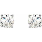 Round 4-Prong Stud Earrings