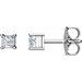 Square 4-Prong Stud Earrings