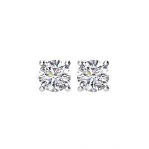 Round 4-Prong Stud Earrings