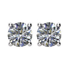 Round 4-Prong Stud Earrings