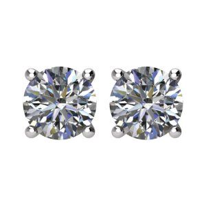 Round 4-Prong Stud Earrings