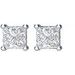 Square 4-Prong Stud Earrings