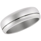 Grooved Half Round Band with Bead Blast Finish