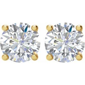 Round 4-Prong Stud Earrings