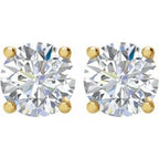 Round 4-Prong Stud Earrings