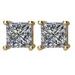 Square 4-Prong Stud Earrings