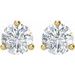 Round 3-Prong Cocktail-Style Stud Earrings