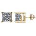 Square 4-Prong Stud Earrings