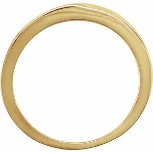 Solitaire Bypass Engagement Ring or Band