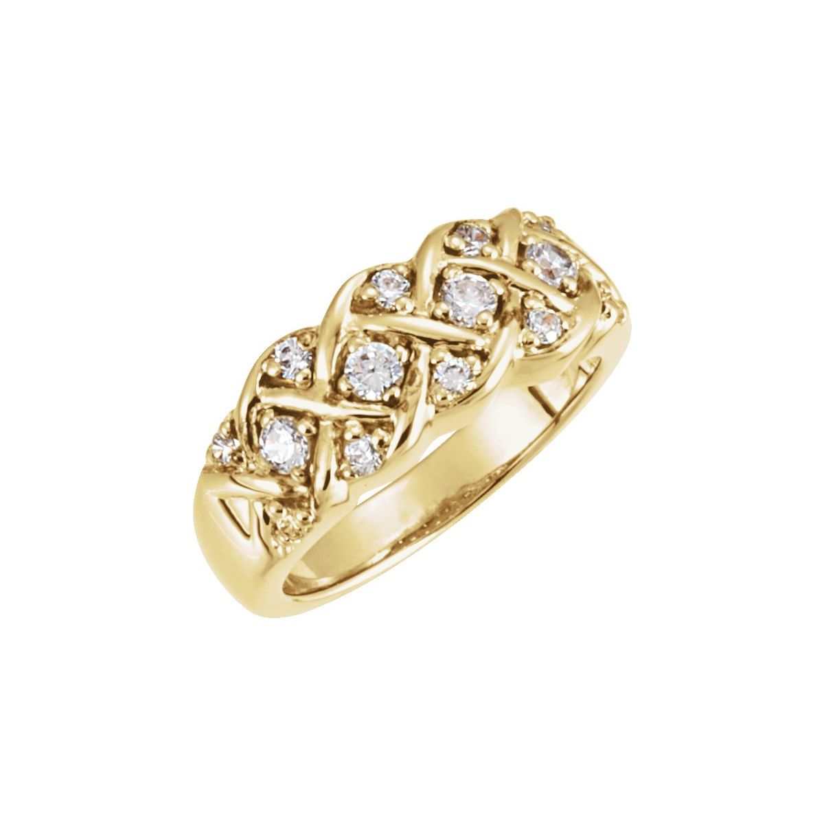 Accented Tulipset® Woven Engagement Ring or Band