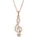 Petite Treble Clef Necklace or Pendant