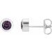 Round Bezel-Set Birthstone Stud Earrings